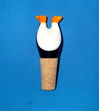 Harz-Pinguin mit Flaschen-Stopper