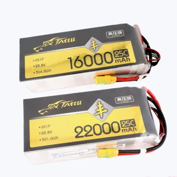 Tattu UAV HV Lipo Battery 22000MAH 6S 16000mAh 6S 22.8V 25C XT90S Plug Large Capacity Agricultural Drones