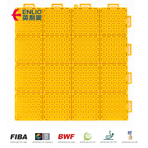 Eco - Lantai Bola Keranjang Sintetik PP yang Mesra 25 x 25 x 1.27cm