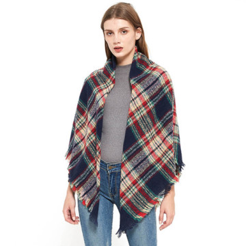 Scarves Wrap Scarf Fashion Women Men Unisex Warm Long Shawl Wraps Large Scarves Knit Cashmere Tassel Plaid Winter Scarves