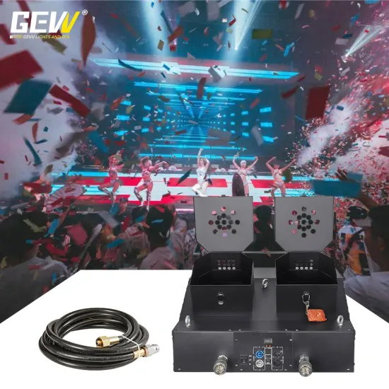 GEVV Double Big CO2 Confetti Cannon Jet Rainbow Machine