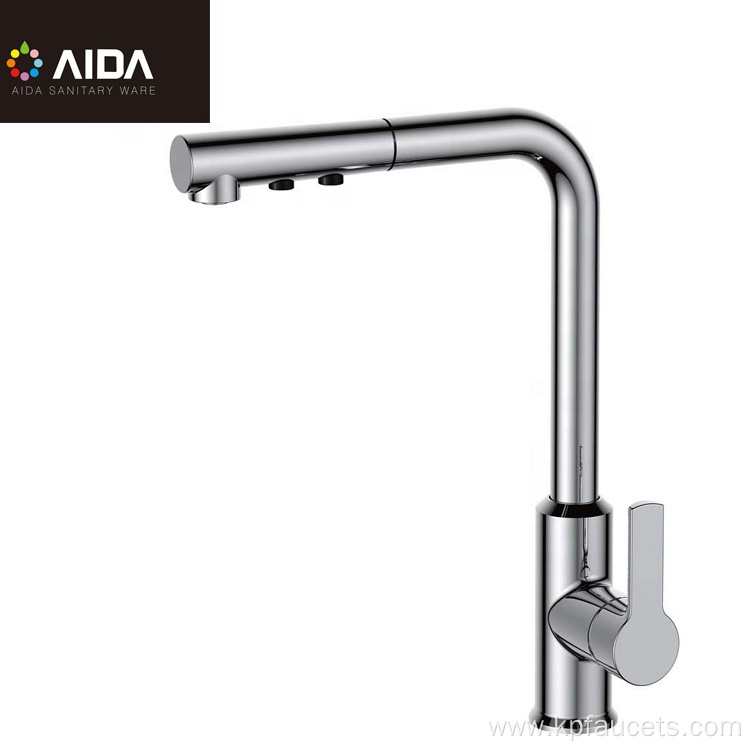 Pull Out Brushed Nickel Kitchen Faucet