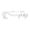 Wall Mount Brass Shower Arm