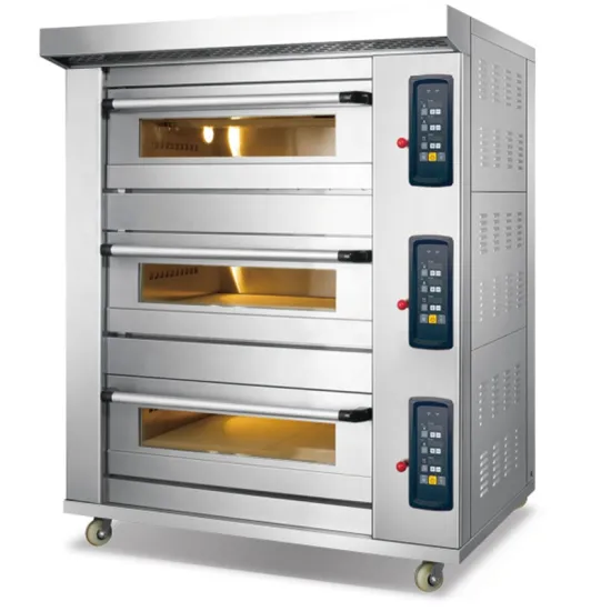 3 Layers 9-Tray Stainless Steel Bakery Oven for Wholesale Factory Use: Electric & Gas Options