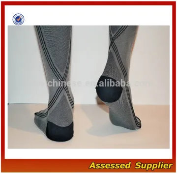 Custom New Knee High Silver Compression Medical Sport Running Graduated Compression Socks For Men