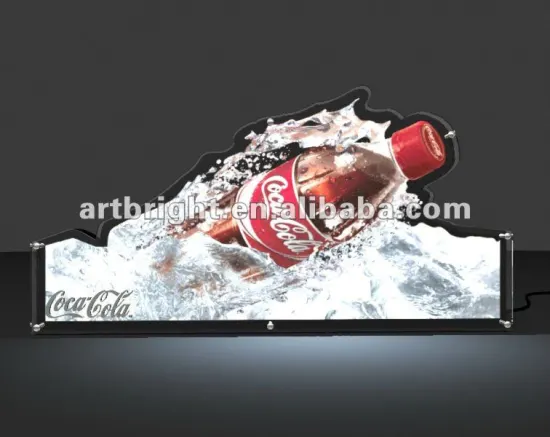 Advertising Coca Crystal LED lighting sign