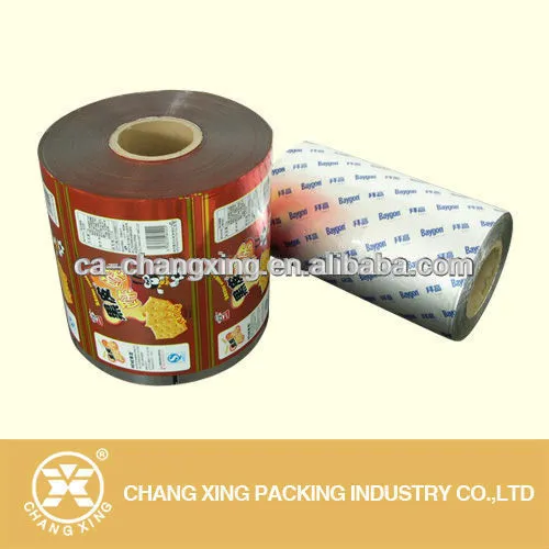Food grade flexible opp packaging plastic printed roll film for snack/cookie seal bag