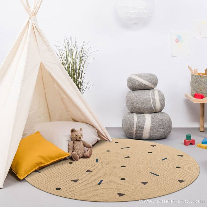 Foldable jute Children/ baby/ kids play mat rug