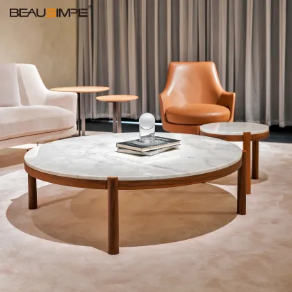 Gustav Series Premium Coffee Table with Marble Top