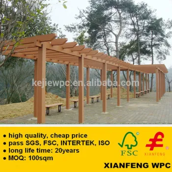 Best Factory Waterproof WPC Pergola Anti UV Wood Plastic Composite Boards Pergola For Outdoor Garden