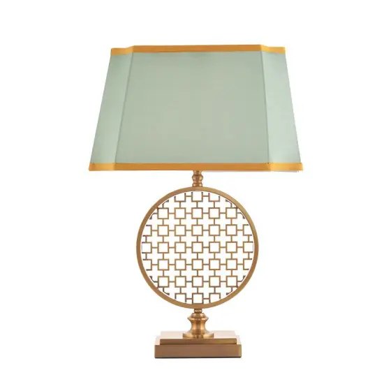INSHINE Retro Round Brass Table Lamp