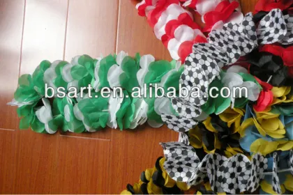 flower lei,football flower lei,soccer flower lei,flag flower lei