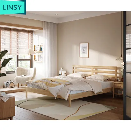 Linsy Wood Frame Bedroom Furniture: King Size Bedroom Sets and Double Beds