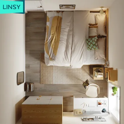 Linsy Wood Frame Bedroom Furniture: King Size Bedroom Sets and Double Beds