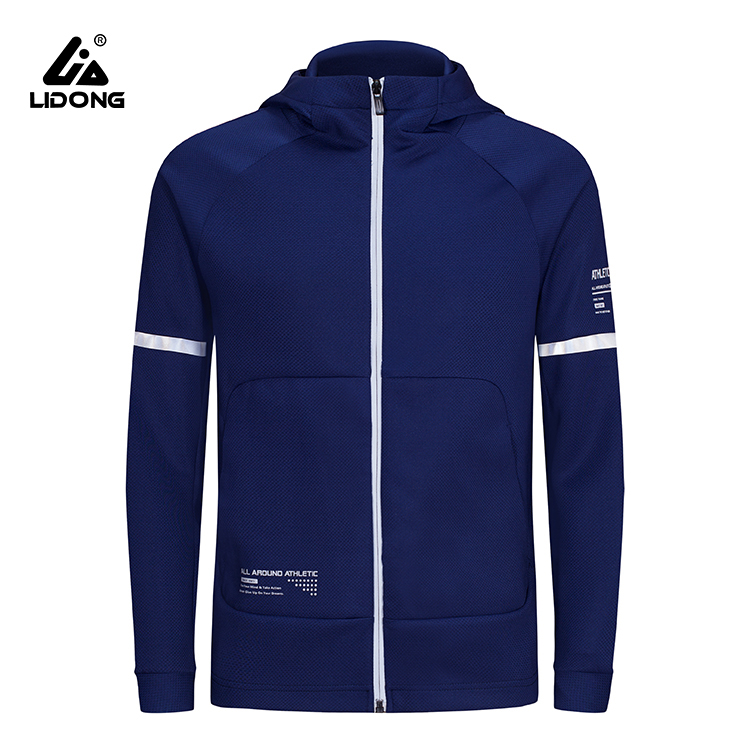 Yansıtıcı Hoodie Erkeklerin Spor Kapşonlu Ceketi