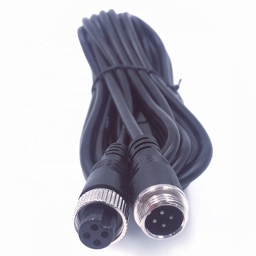 4P Aviation Waterproof Anti-Interference Security Extension Cable for Vehicle Monitoring