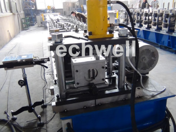 Solar Strut Channel Cold Roll Forming Machine With Servo Feeding Device & Press Punching Machine