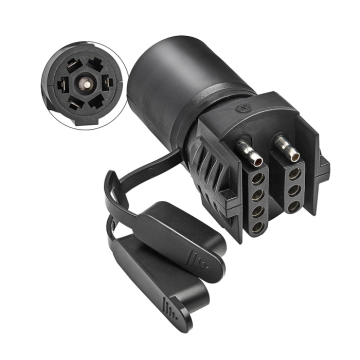 7 Pin Round to 4/5 Flat Blade Trailer Adapter - Trailer Plug Connector