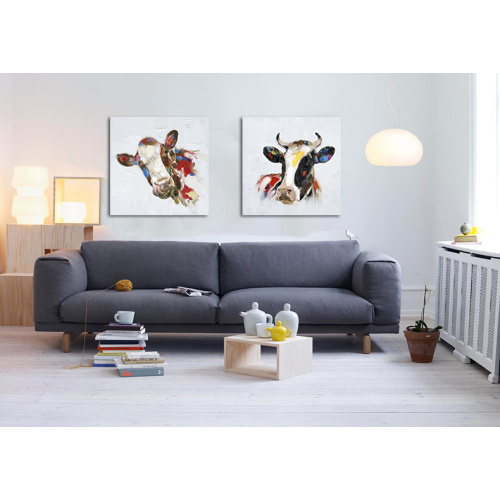 Cartoon Cow Canvas Print for Home