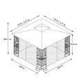 Außenlad 10'x10 'Baldachin mit belüftetem Mückennetz