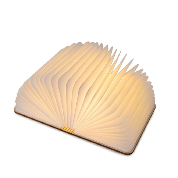 2023 Trending Paper Folding LED Book Lamp with Wooden Cover