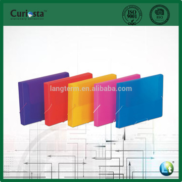 Colorful PP File Box With Elastic Closure