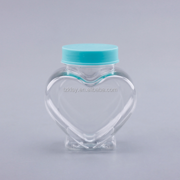 60ml Heart-Shaped Plastic Bottles - Hot Sale Candy Containers with Blue Screw Cap