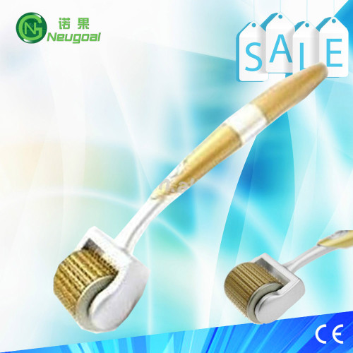 seamless golden microneedle derma roller beauty equipment