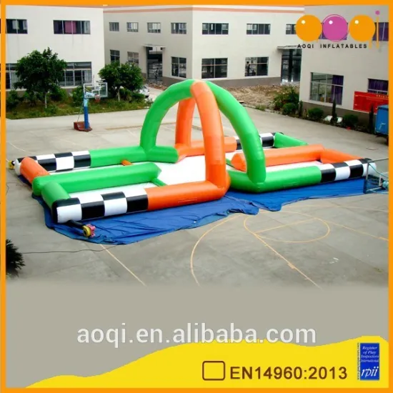 AOQI commercial use inflatable interactive race track sports game for sale