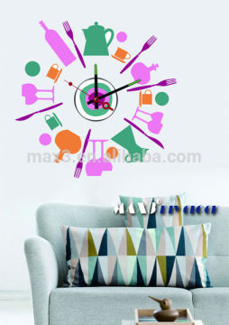 Promotional handmade wall clock for living room diy wall clock sticker wall clocks