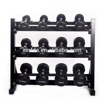 Wholesale Round Head Rubber Coated Dumbbell For Body Building