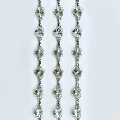 White Rhinestone Chain Necklace Accessories - DIY Jewelry in Multiple Colors