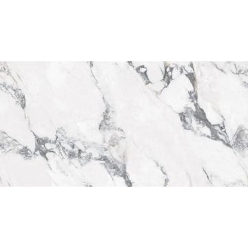 Telha de piso cerâmico branco 900x1800mm Marble Look