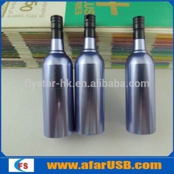 Metal bottle usb flash drive with logo printing and metal box packaging 1GB/2GB/4GB/8GB/16GB/32GB/64GB/128GB