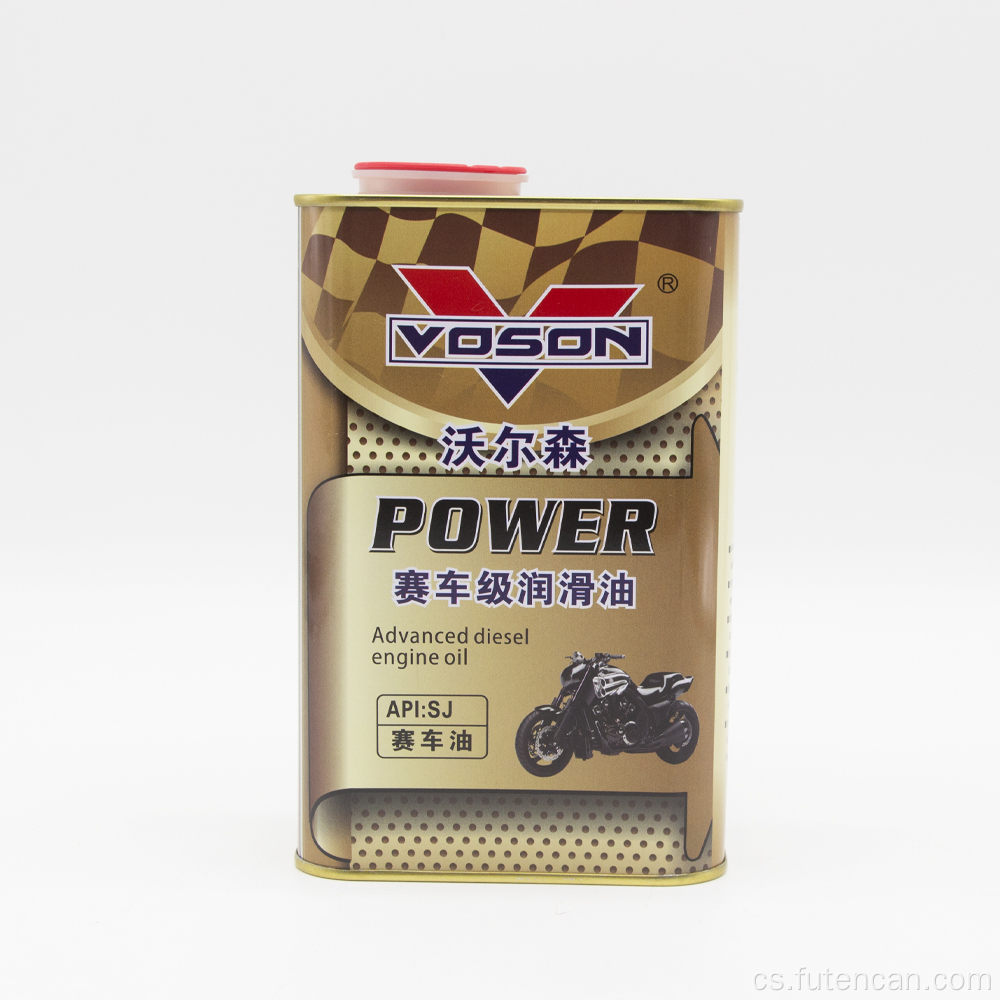 Čtvercová plechovka na motorový olej