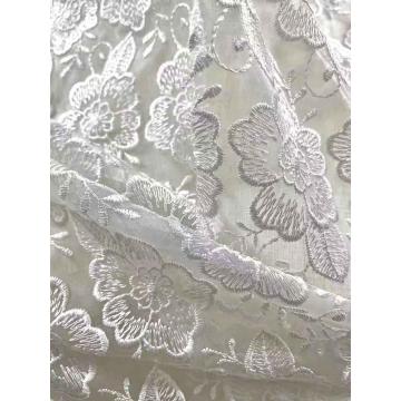 tissu de broderie de conception de vêtements fille blanche