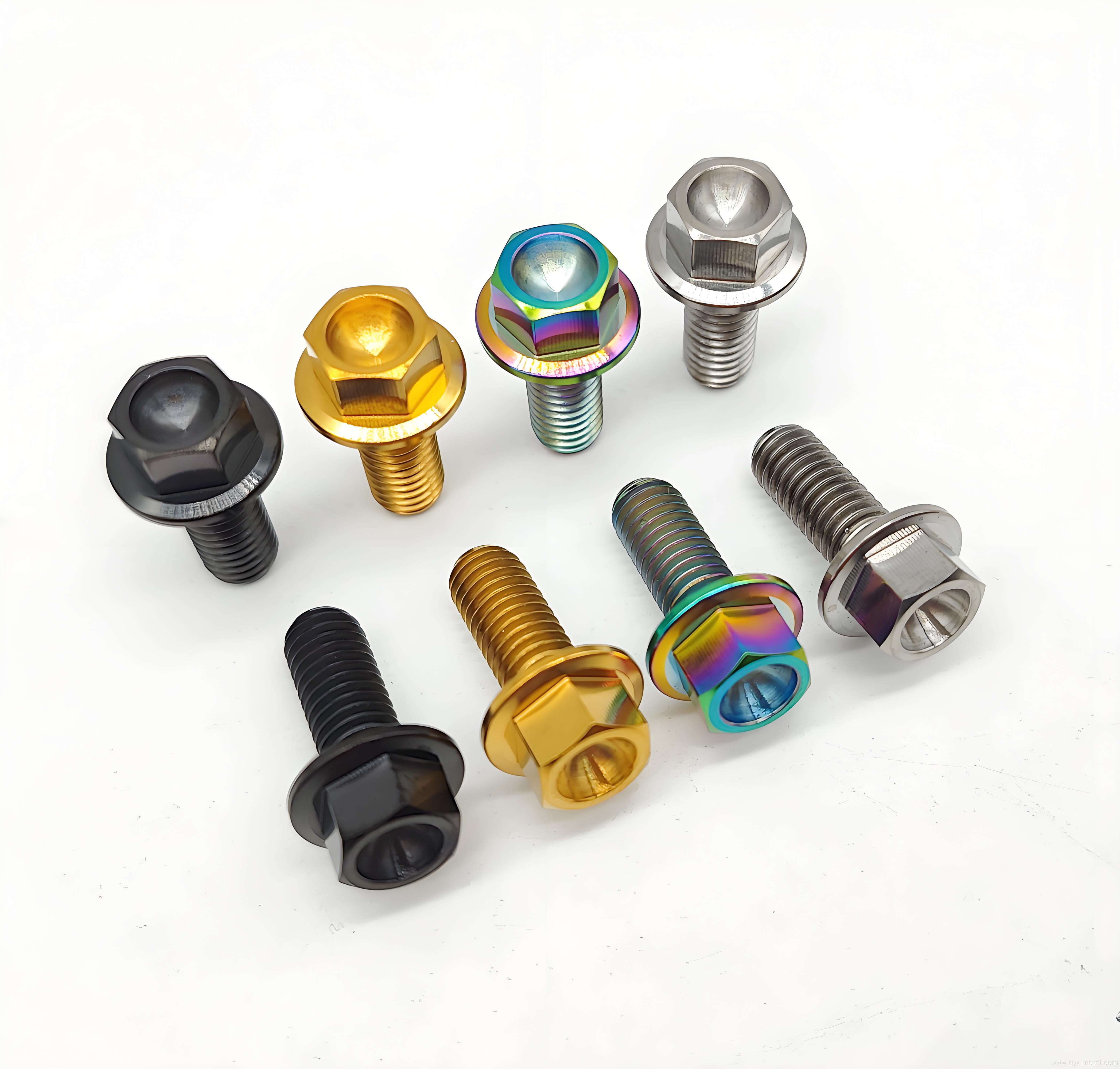 Hot Sale Titanium Alloy Flange Bolt For Motorcycle
