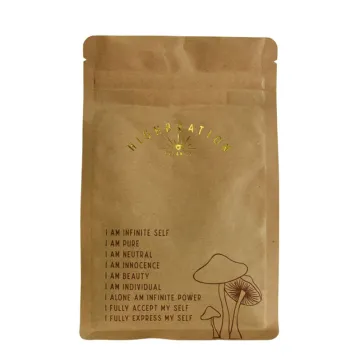 Biodegradable Stand up coffee bags with one-way degassing valve