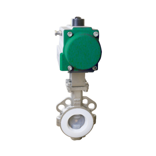 Accurate Pneumatic fluorine lined butterfly valve