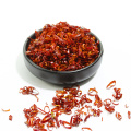 Dried red pepper chili crushed processed