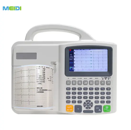 MEIDI High Resolution Three Channels ECG Machine Digital