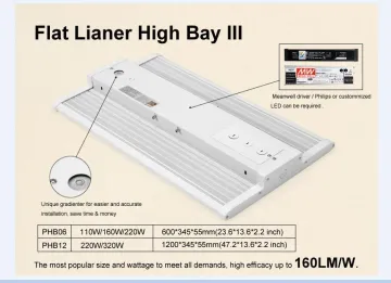 150w led flat linear High bay LED lights