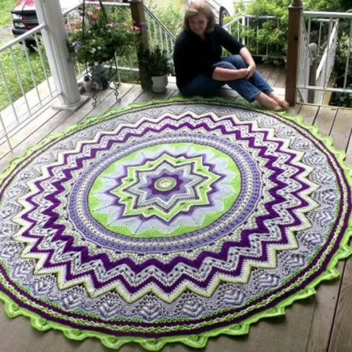 Round eco friendly Childrens Printed Carpet