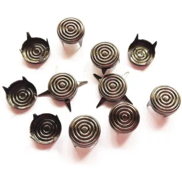 Gun Metal Bullseye Studs for Leather 9mm