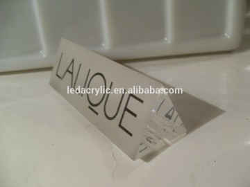 acrylic counter triangular block advertising display