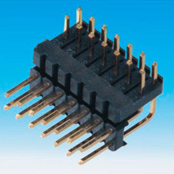 Right Angle Pin Header, 2.54mm (0.1 Inch), Dual-row, RoHS Mark, UL94V-0 Rated