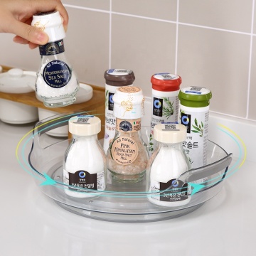 360 Degree Rotating Plastic Spice Storage Organizer for Kitchen Countertops