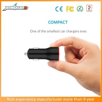Small Design 5V 2.4A USB Port Car Charger with Smart IC Chip CE/FCC/ROHS/IEC Cert.