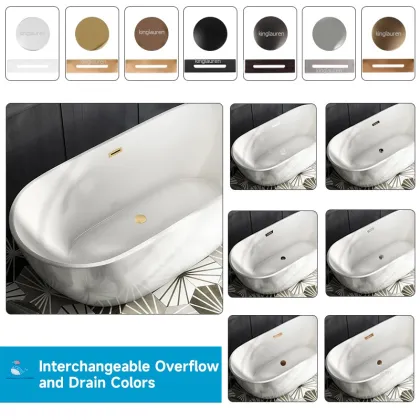 Kinglauren Luxurious Acrylic Soaking Antique Claw Foot Bathtub