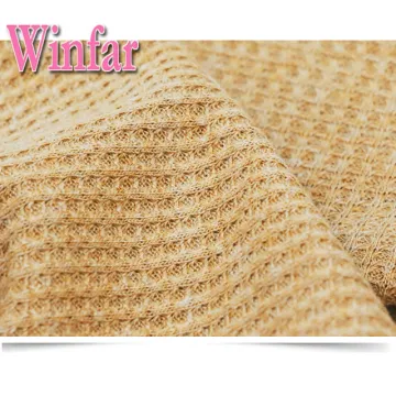 Polyester Cotton Lycra Waffle Knitted Fabric Polyester